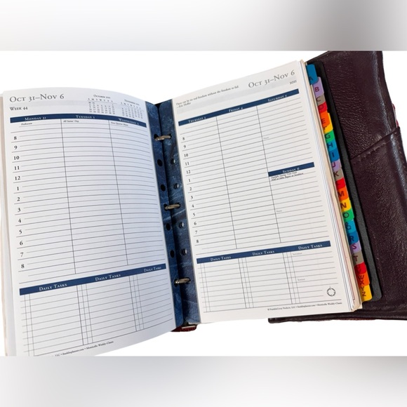 VTG RARE 1982 Claudia Tres Jolie Planner Agenda Book Kilim Carpet w/Leather - Picture 12 of 16